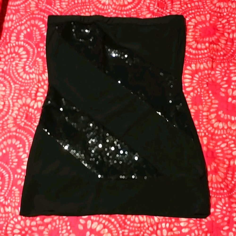 Strapless sequin top